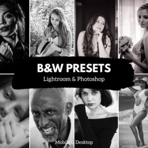 B&W Lightroom Presets, Black and White bw Aesthetic - DL Presets