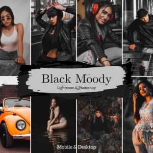 Black Mood Presets Minimal Dark Lightroom Presets Black Filter -DL Presets