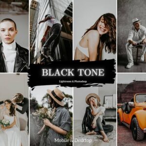 Black Tone Presets Dark Moody Lightroom Presets Filter for Influencer - DL Presets