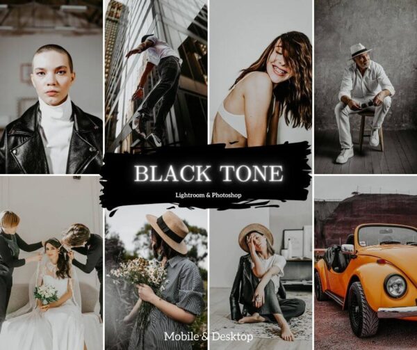 Black Tone Presets Dark Moody Lightroom Presets Filter for Influencer - DL Presets