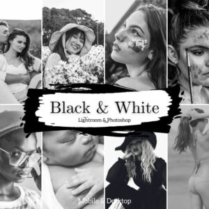 Black & White Lightroom Presets | Monochrome Presets | BW Aesthetic Filter - DL Presets