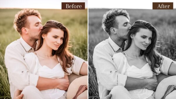 Black White Lightroom Presets Monochrome Presets BW Aesthetic Filter DL Presets 11