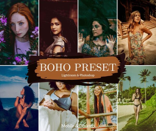 Boho Style Lightroom Presets Desktop & Mobile Brown Influencer Preset - DL Presets