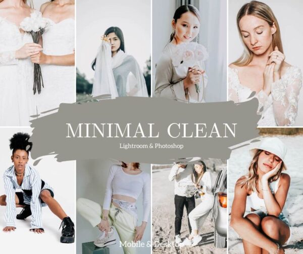 Clean Minimal Lightroom Presets Desktop & Mobile Light & Airy Filters - DL Presets