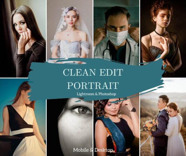 Clean Portrait Presets Lightroom Desktop & Mobile Light & Airy Filters - Dl Presets