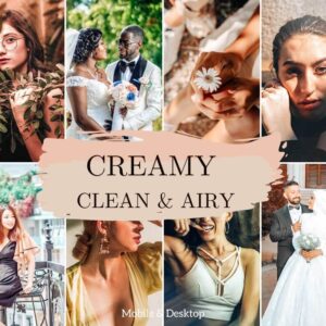 Creamy Clean & Airy Presets Lightroom Desktop & Mobile Warm Light Filters - Dl Presets (1)