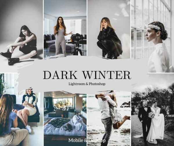 Dark Winter Lightroom Presets Desktop And Mobile Snow Presets -DL Presets