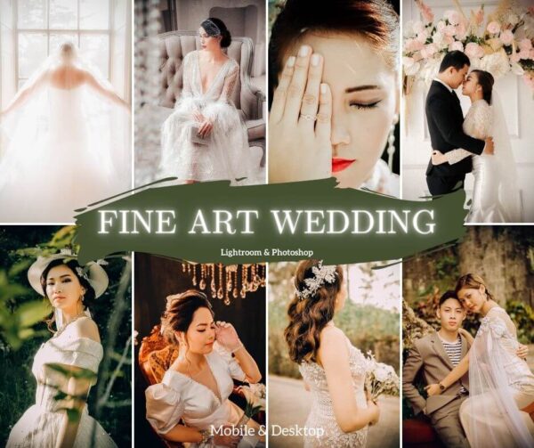 Fine art Wedding Presets Lightroom Bright Airy Preset Mobile & Desktop