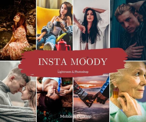 Insta Moody Tones Presets Pro Lightroom Desktop & Mobile IG Preset DL