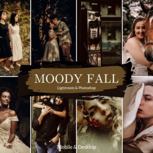 MOODY FALL Lightroom Mobile & Desktop Presets, Dark Aesthetic - DL Presets