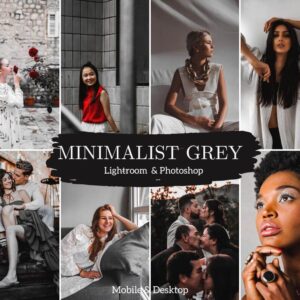 Minimalist Grey Presets Lightroom Mobile & Desktop Dark Preset Aesthetic DL