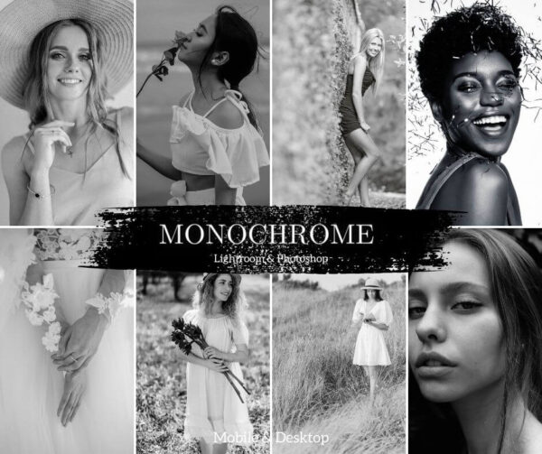 Monochrome Presets Lightroom Mobile & Desktop DNG + XMP Preset - DL Presets