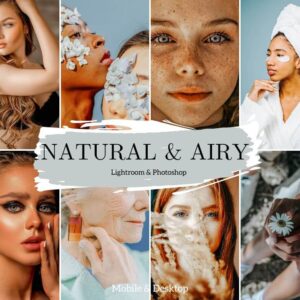 Natural & Airy Presets Lightroom Mobile & Desktop Bright Filters