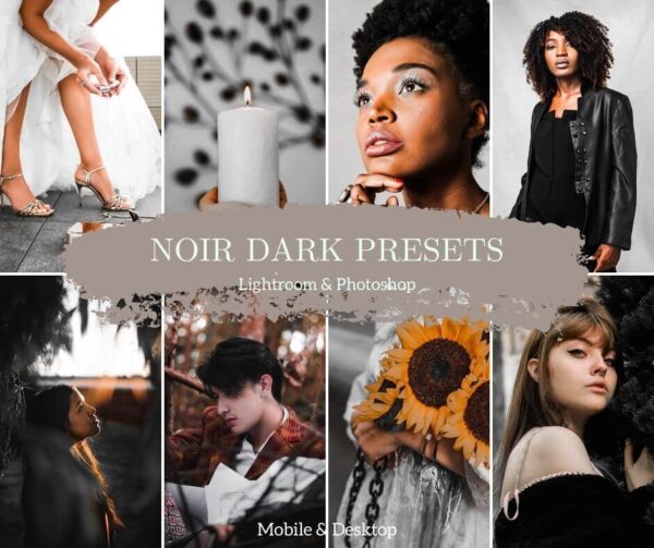 Noir Dark Presets Lightroom Mobile & Desktop Influencer Blogger Preset - Presets DL