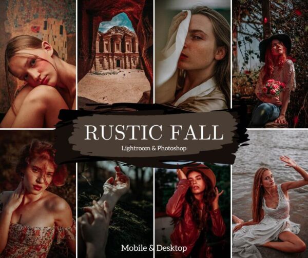 RUSTIC FALL Lightroom Presets, Rich Deep Rustic Presets for Fall Filters