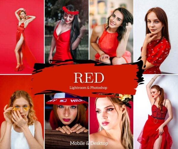 Red Presets Lightroom Mobile & Desktop Fashion Influencer Travel Presets Colorful -DL Presets