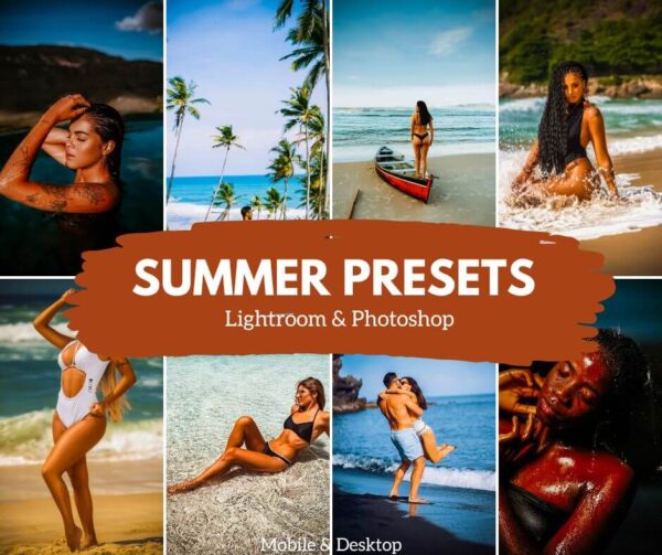 SUMMER PRESETS Lightroom Mobile & Desktop, Aesthetic Warm Color - DLPresets