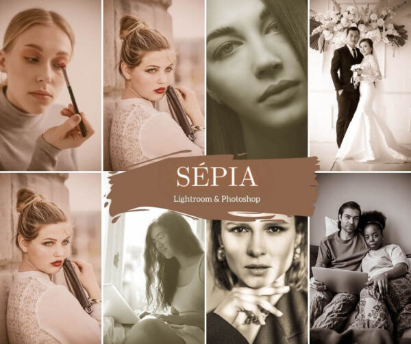 Sepia Lightroom Presets for Desktop & Mobile Lifestyle Wedding Filters XMP