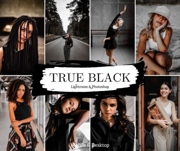 True Black Presets Lightroom Mobile & Desktop Minimal Black Filter Street Presets -DL Presets