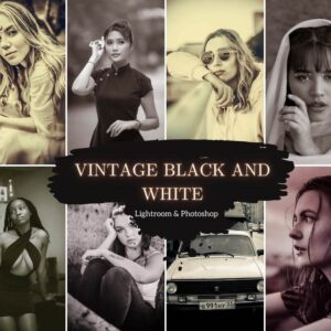 Vintage Black and White Presets Lightroom Mobile & Desktop B&W Film