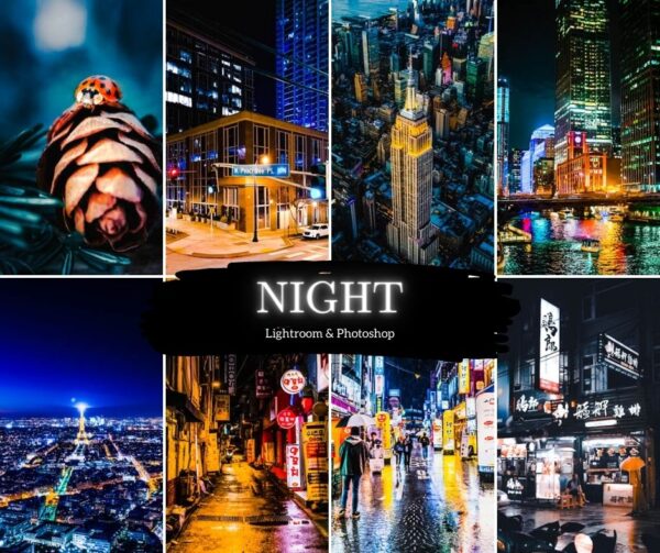 6 Presets Lightroom Noite Mobile E Desktop - dl Presets