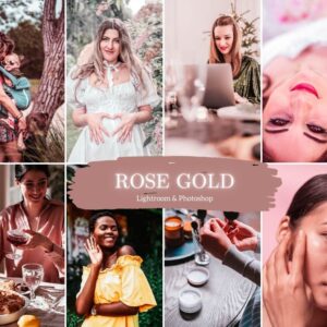 6 Presets Lightroom Rosa E Dourado Mobile E Desktop - DL Presets